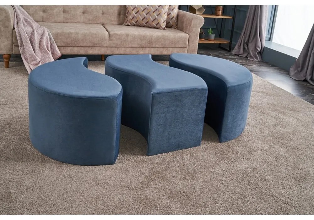 Svetlomodrý taburet Alya – Artie