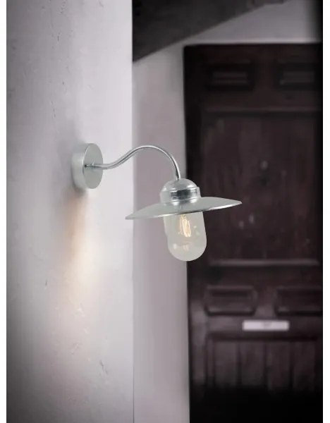 Nordlux - Vonkajšie nástenné svietidlo LUXEMBOURG 1xE27/60W/230V IP54 strieborná