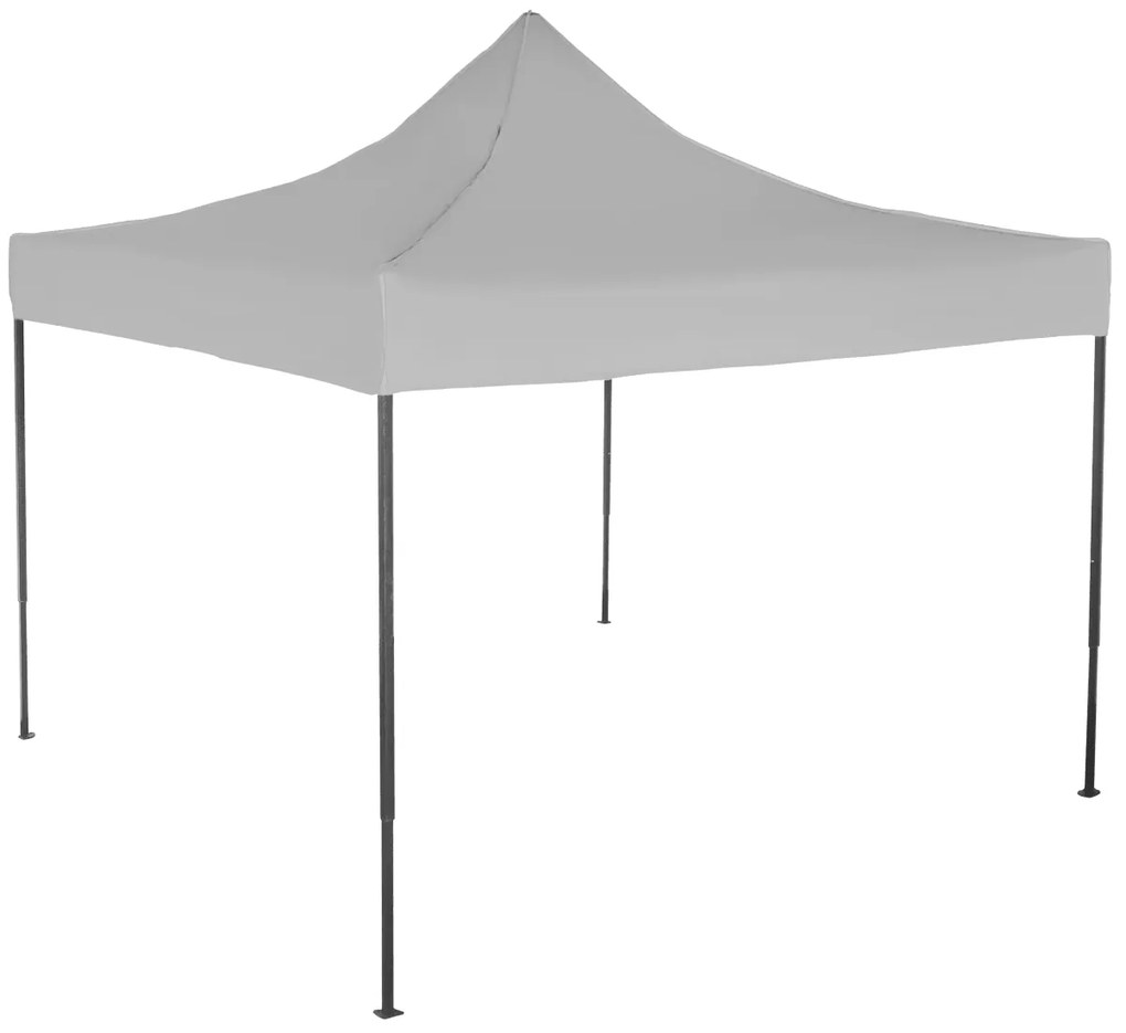 Rýchlorozkladací nožnicový stan 3x3m – oceľový, Bez bočných plachiet, Sivá / antracitová