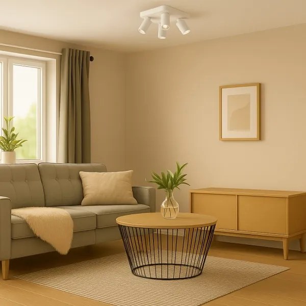 Rabalux 73088 - Bodové svietidlo YORLI 4xGU10/7W/230V biele