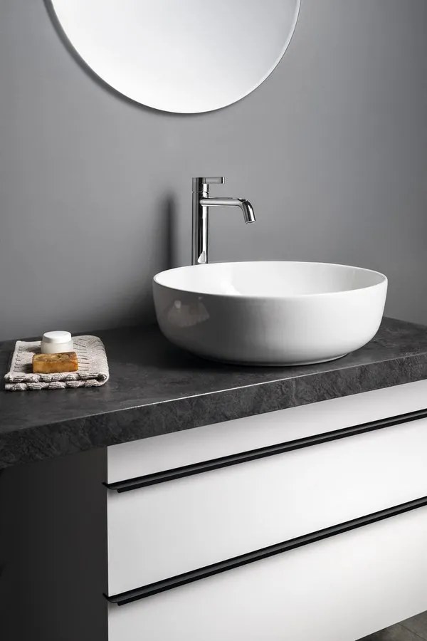 Sapho Sapho, RONDEA keramické umývadlo na dosku priemer 41cm, biela, AR445