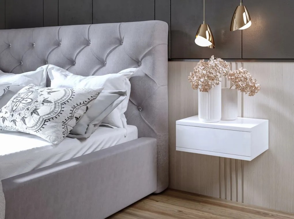 Nočný stolík LOFT - biely