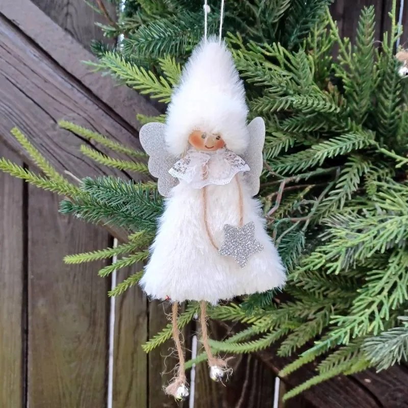 DECOLED Sada anjelov, 11,5 cm, biela