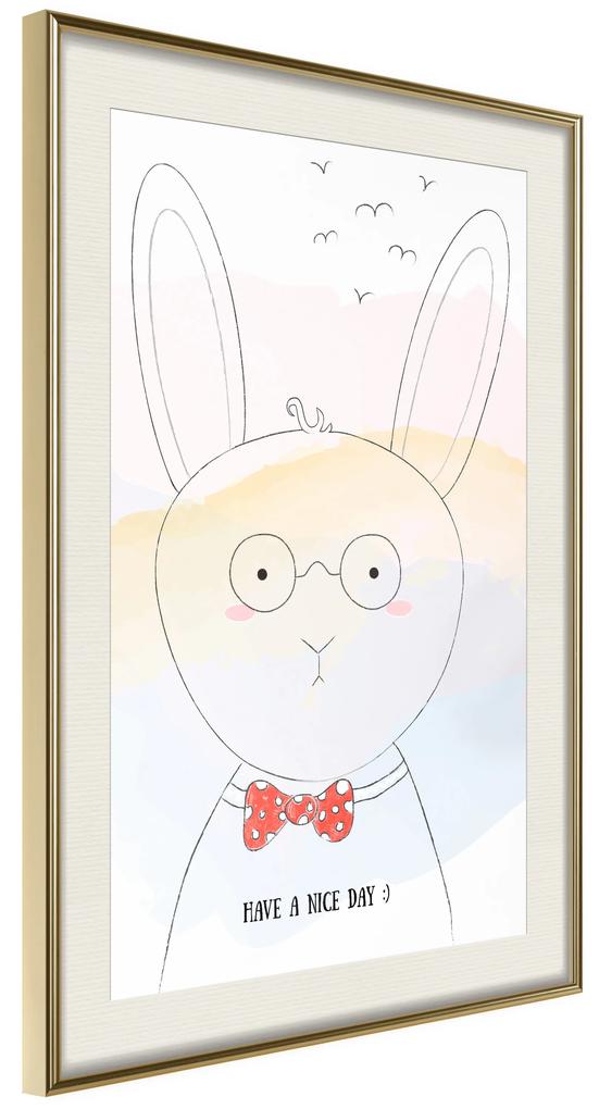 Artgeist Plagát - Greetings from Rabbit [Poster] Veľkosť: 30x45, Verzia: Čierny rám