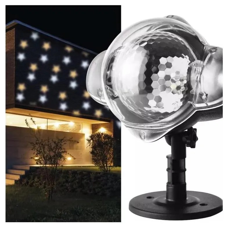 EMOS LED Vianočný vonkajší projektor LED/3,6W/230V IP44 teplá/studená biela EMS1003