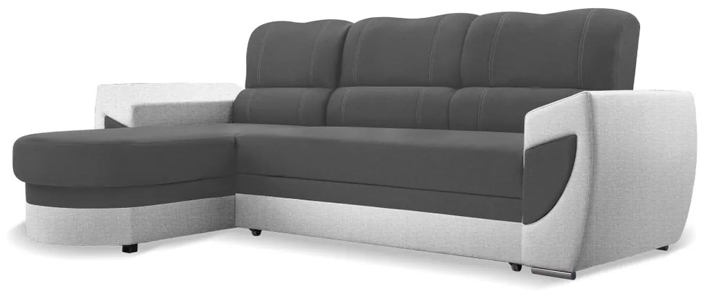 Rohová sedací souprava TRENDI L 250 cm tmavě šedá/světle šedá
