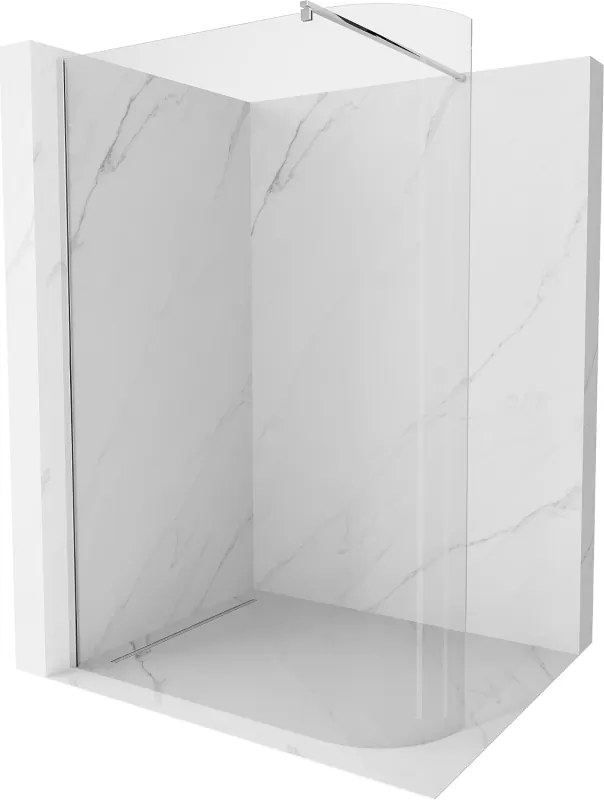 Mexen Kioto, zaoblená sprchová zástena 100 x 200 cm, 8mm číre sklo, chrómový profil, 800-100-101-01-06