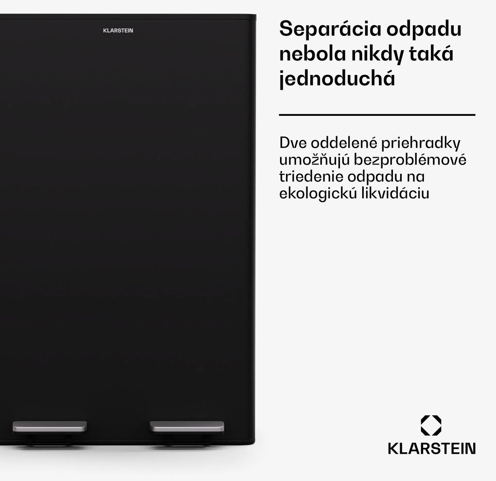 Klarstein EcoVista, odpadkový kôš s kompostérom, 60 l + 3 l/kôš + kompostér, Soft-Close