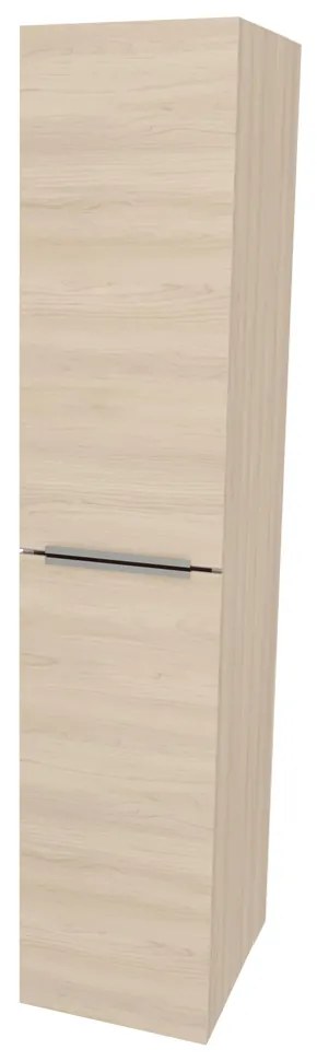 Mereo, Mereo Mailo, kúpeľňová skrinka vysoká 170 cm, chróm madlo, Multidecor, Javor Hard šampanský, MER-CN594LPJHS2
