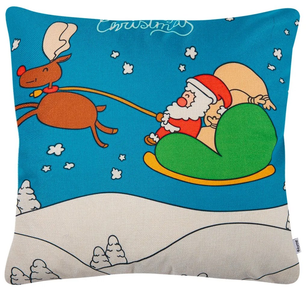 4Home Vianočná obliečka na vankúšik Rudolph, 45 x 45 cm