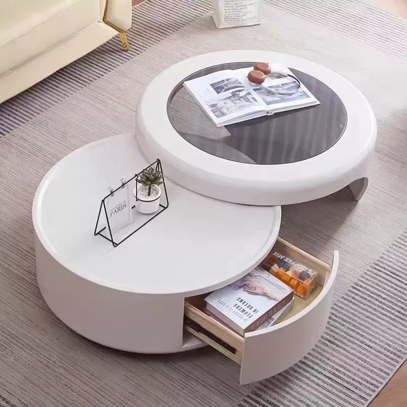 LuxuryForm DESIGN Konferenčný stolík DELUX 80 / 75 cm – biely (set 2 ks)
