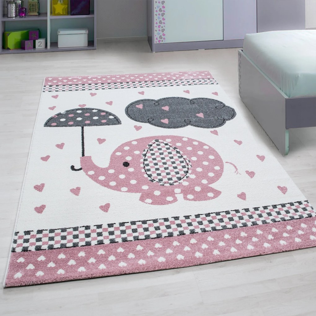Ayyildiz, Kusový koberec Kids 570 pink, 120x170, ružová, detská izba