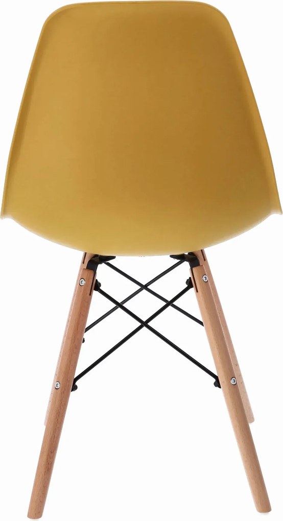 Dekorstudio Dizajnová jedálenská stolička v škandinávskom štýle - horčicová