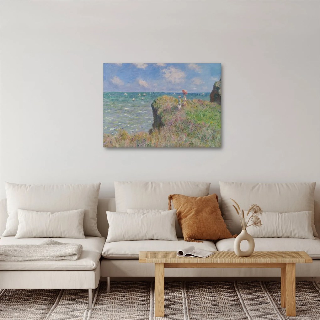 Obraz - Claude Monet, Cliff Walk at Pourville, reprodukcia (70x50 cm)