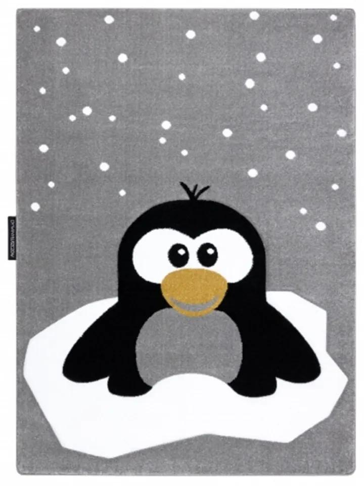 Detský kusový koberec Tučniak sivý, Velikosti 180x270cm