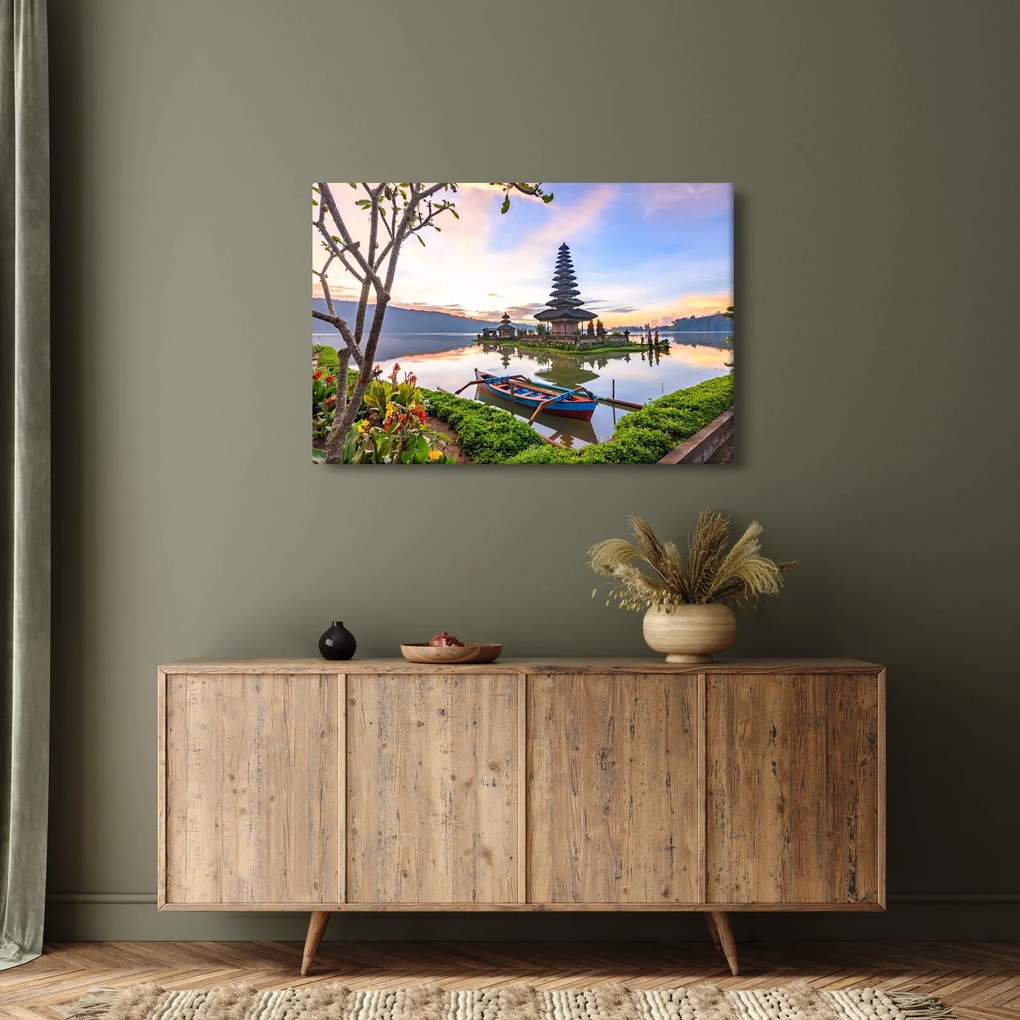 Obraz - Chrám Pura Bratan (90x60 cm)