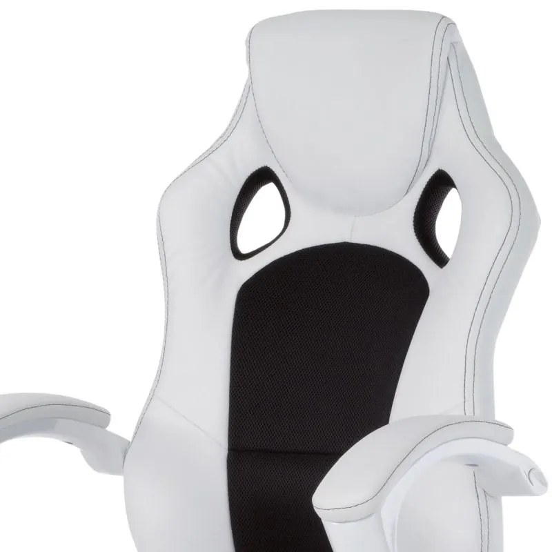 Ergonomické herné kreslo čiernobielej farby