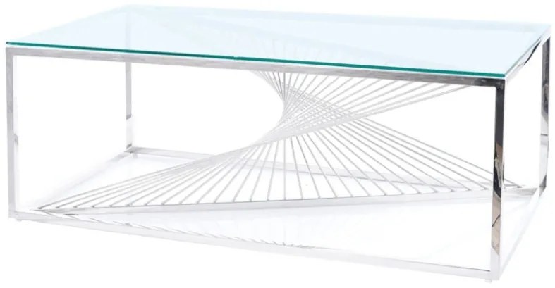 Konferenčný stolík Freddie (sklo + chrómová). Vlastná spoľahlivá doprava až k Vám domov. 1050152