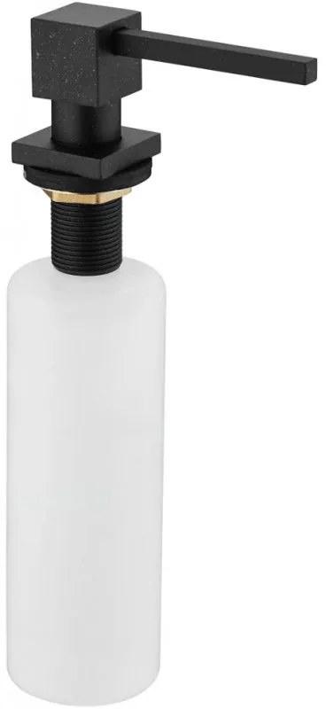Mexen príslušenstvo, hranatý dávkovač saponátu do kuchynského drezu, čierna škvrnitá, 6605320-76