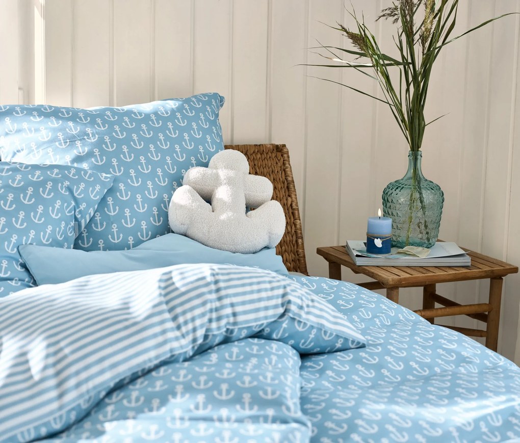 Obliečky na vankúš z mikrovlákna, 2 ks, svetlomodré