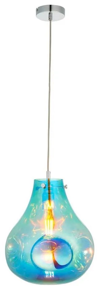 Endon 99791 - Luster na lanku EUROPA 1xE27/10W/230V modrá