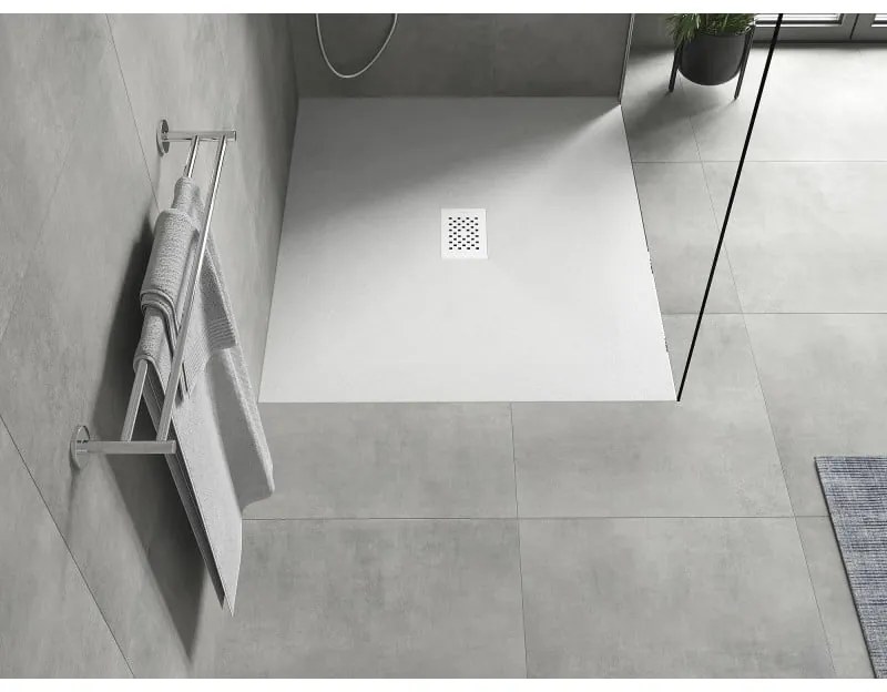 Mexen Hugo, obdĺžniková sprchová vanička SMC 110 x 100 cm, biela, biela krytka, 42101011-W