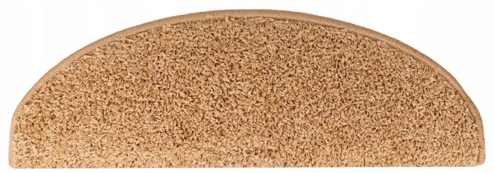 vidaXL Podložky na schody, 15 ks, béžové, 65x21x4 cm