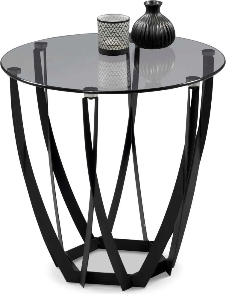 Stolík Maya, 50 cm, šedé sklo