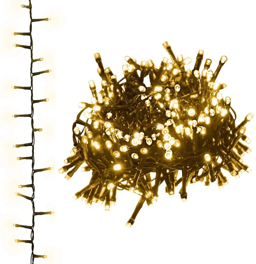 vidaXL Kompaktná LED reťaz, 3000 diód, teplá biela 65 m, PVC