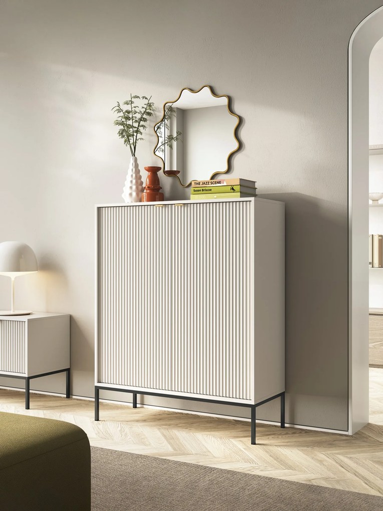 Komoda Nova 104 cm kašmír/čierna