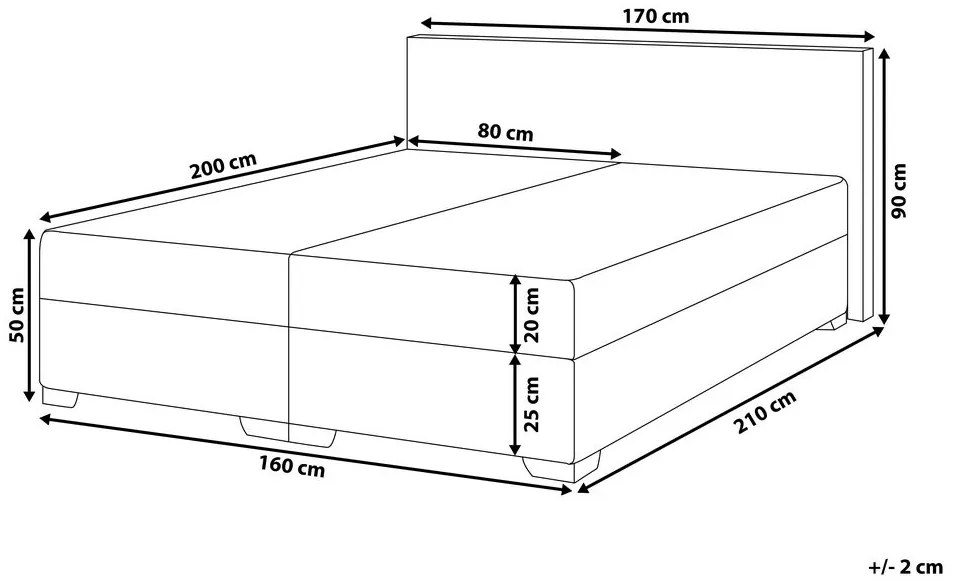 Kontinentálna posteľ 160 cm PREMIER (s matracmi) (biela). Vlastná spoľahlivá doprava až k Vám domov. 1007428