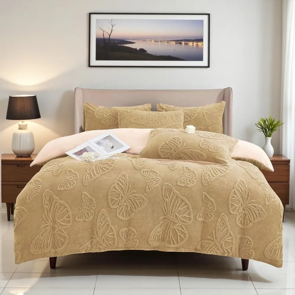 Jemné mikroplyš obliečky Homa EXCLUSIVE BEIGE 7-dielna sada 140x200 cm