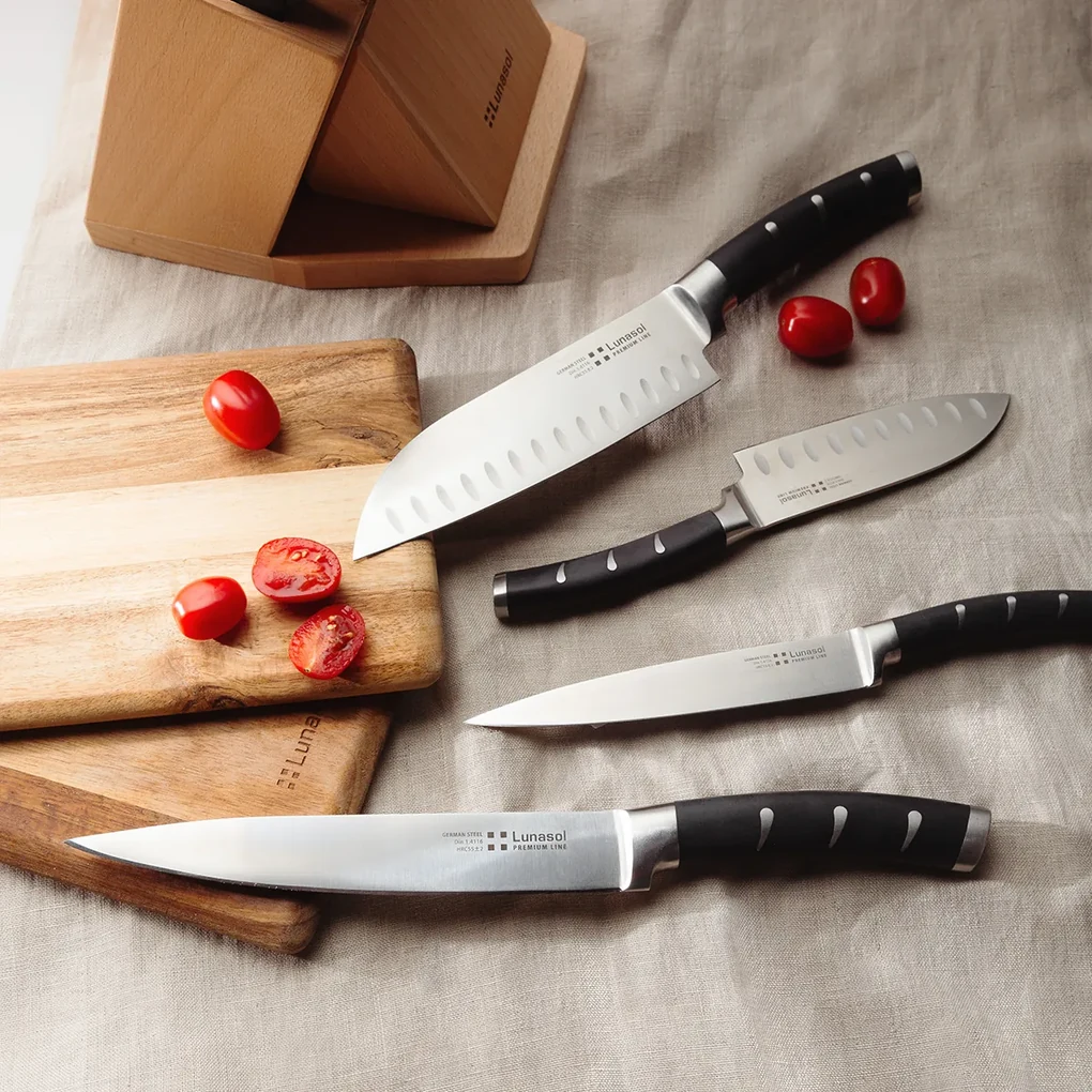 Stojan na nože 7 ks s brúskou na nože - Flow Kitchen - 132760