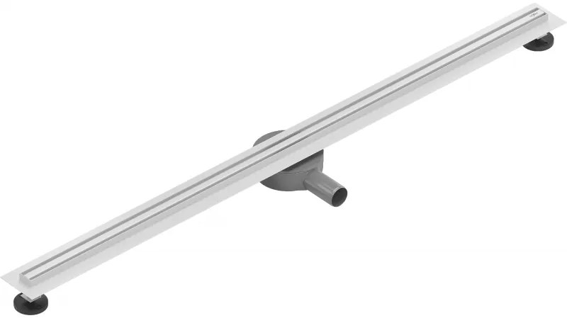 Mexen Flat nerezový sprchový žľab s rotačným 360° sifónom 120 cm, vzor SLIM, biela, 1241120