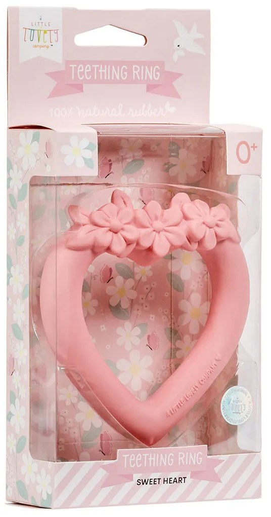 A Little Lovely Company - hryzadielko z kaučuku - ružové srdce