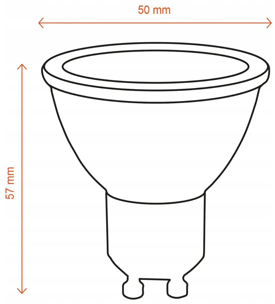 BERGE LED žiarovka - GU10 - 3W - 240Lm - teplá biela