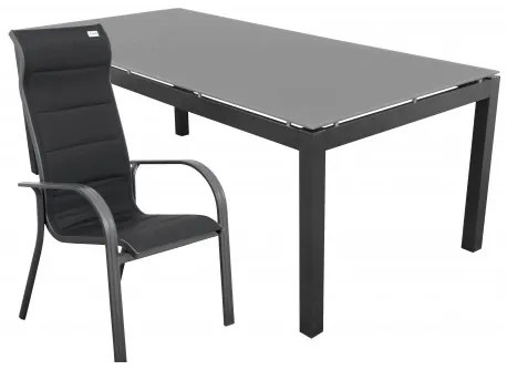 Doppler SALERNO MIAMI antracit - hliníkové záhradné sedenie 6+1/ stôl 150x90