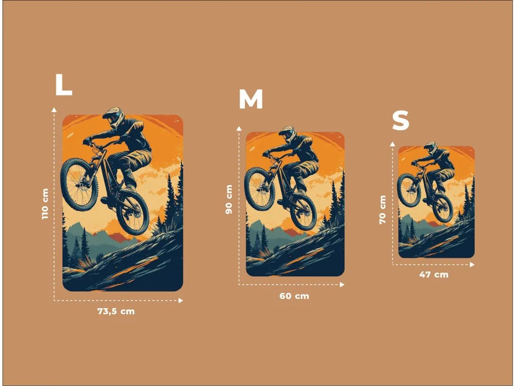 drevko | Obraz na stenu Na bicykli v teréne 70 x 47 cm