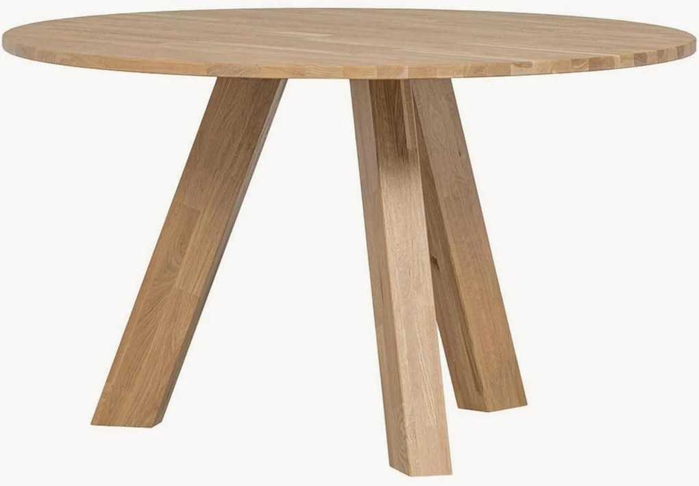 Okrúhly jedálenský stôl z dubového dreva Rhonda
