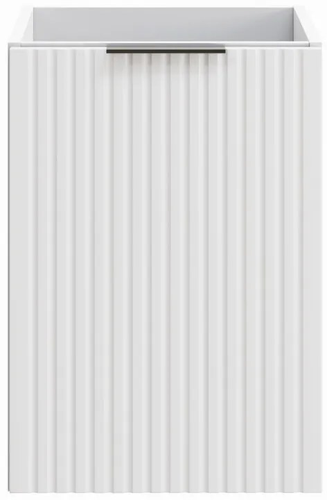 Závesná kúpeľňová skrinka s košom na bielizeň Casad 40 cm biela