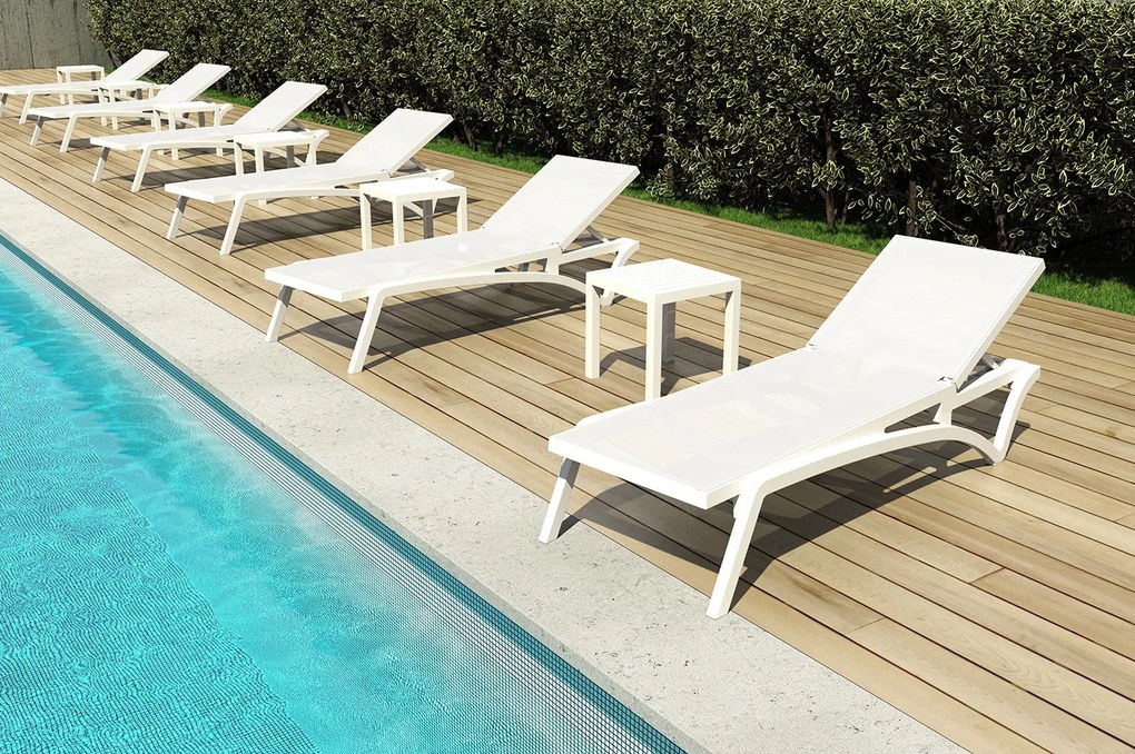 Siesta Exclusive Záhradný stolík Ocean Side Biely