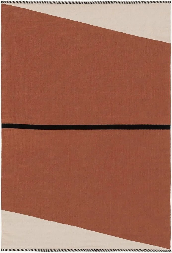 Ručne tkaný bavlnený koberec's krátkym vlasom Lenny