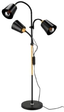 BERGE Stojacia lampa čierna 3xE27