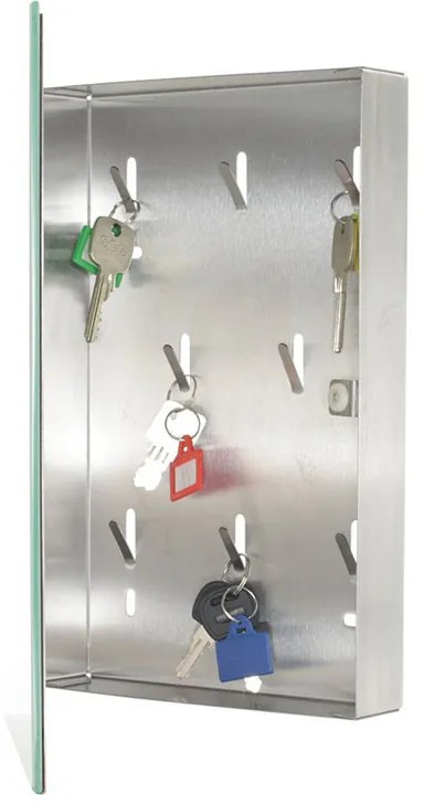 Rottner Skrinka na kľúče KEY GLASS, na 8 kľúčov, biela