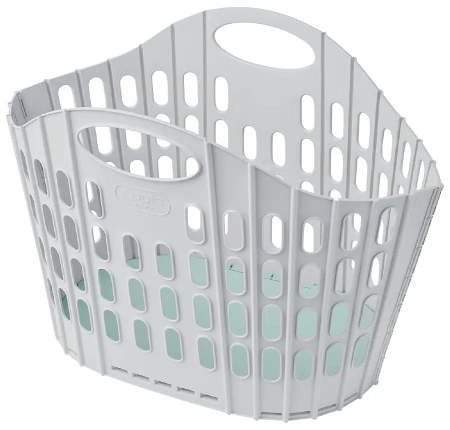 Sivo-zelený skladací kôš na bielizeň Addis Flat Folding Laundry Basket