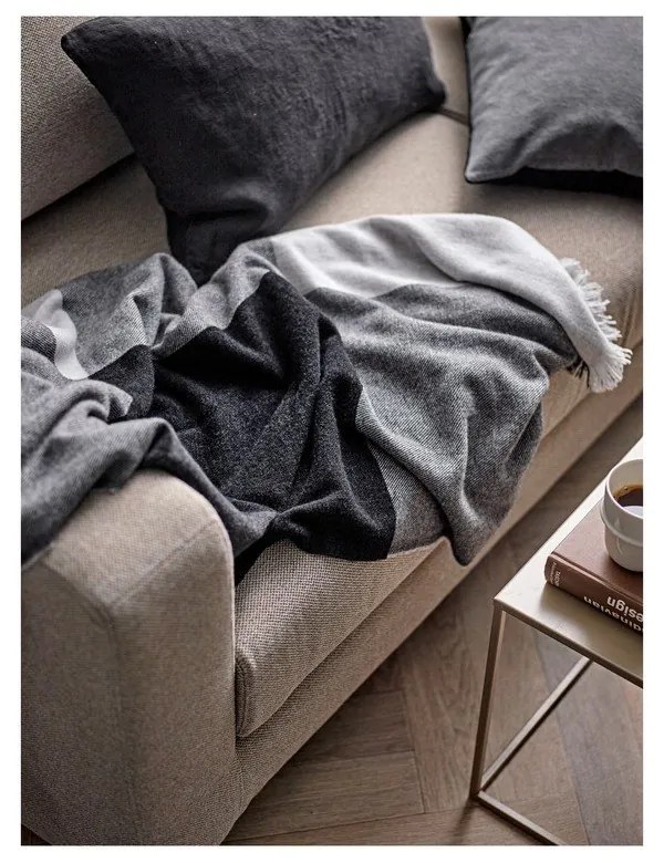 Sivá vlnená deka 130x200 cm Merino – Södahl