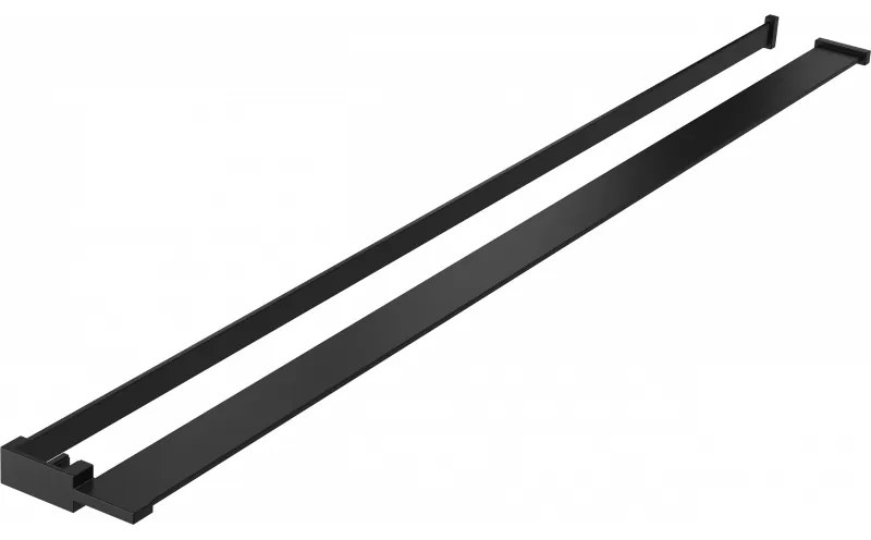 Mexen príslušenstvo, polička/držiak na uteráky pre sprchovú zástenu (max 140cm), čierna matná, 800-02-70