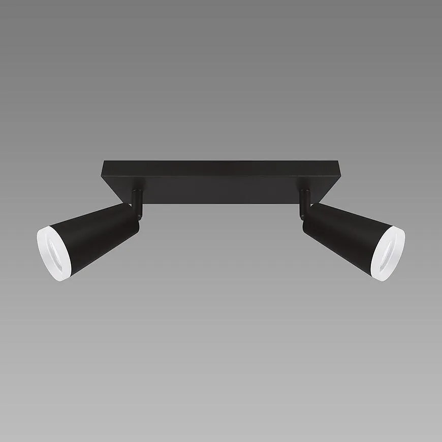 Stropné bodové svietidlo SANA GU10 2L BLACK 04144 LS2