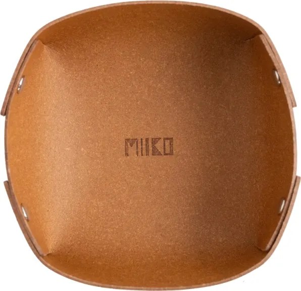 Odkladacia miska z pravej kože Rove, malá / hnedá