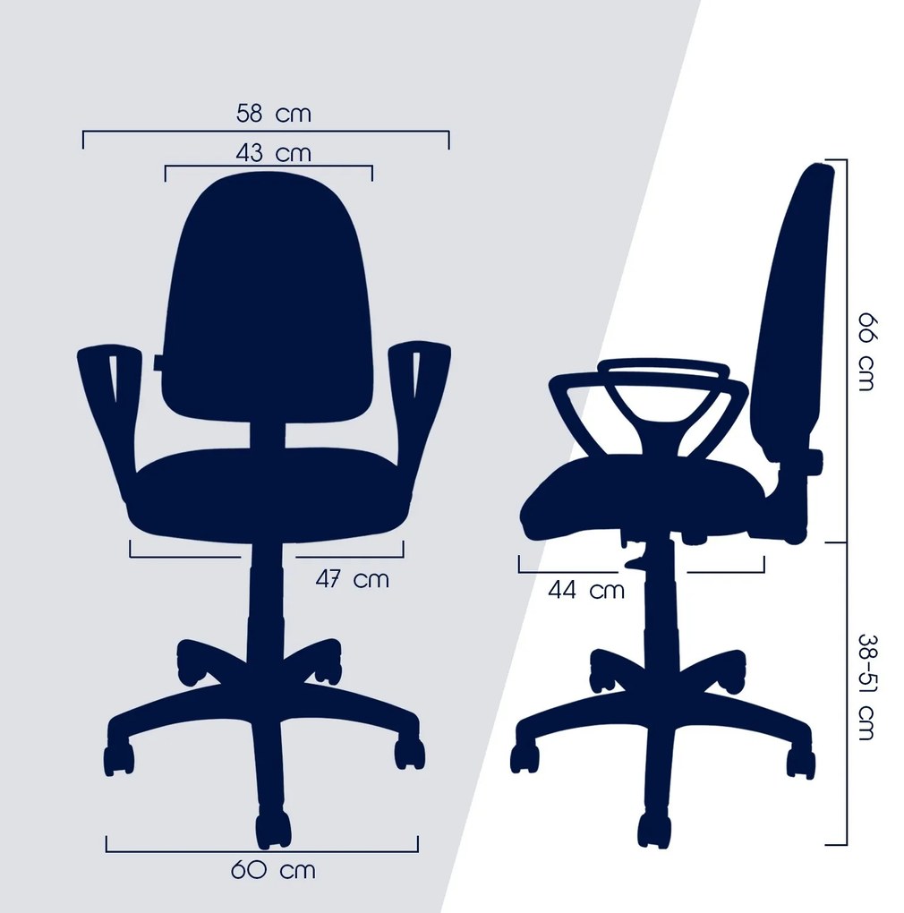 Detská otočná stolička BRANDON - FUTBAL modrá